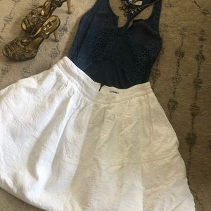 Express White Circle Skirt